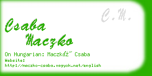csaba maczko business card